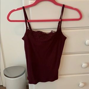 Aeropostale dark purple lace tank top